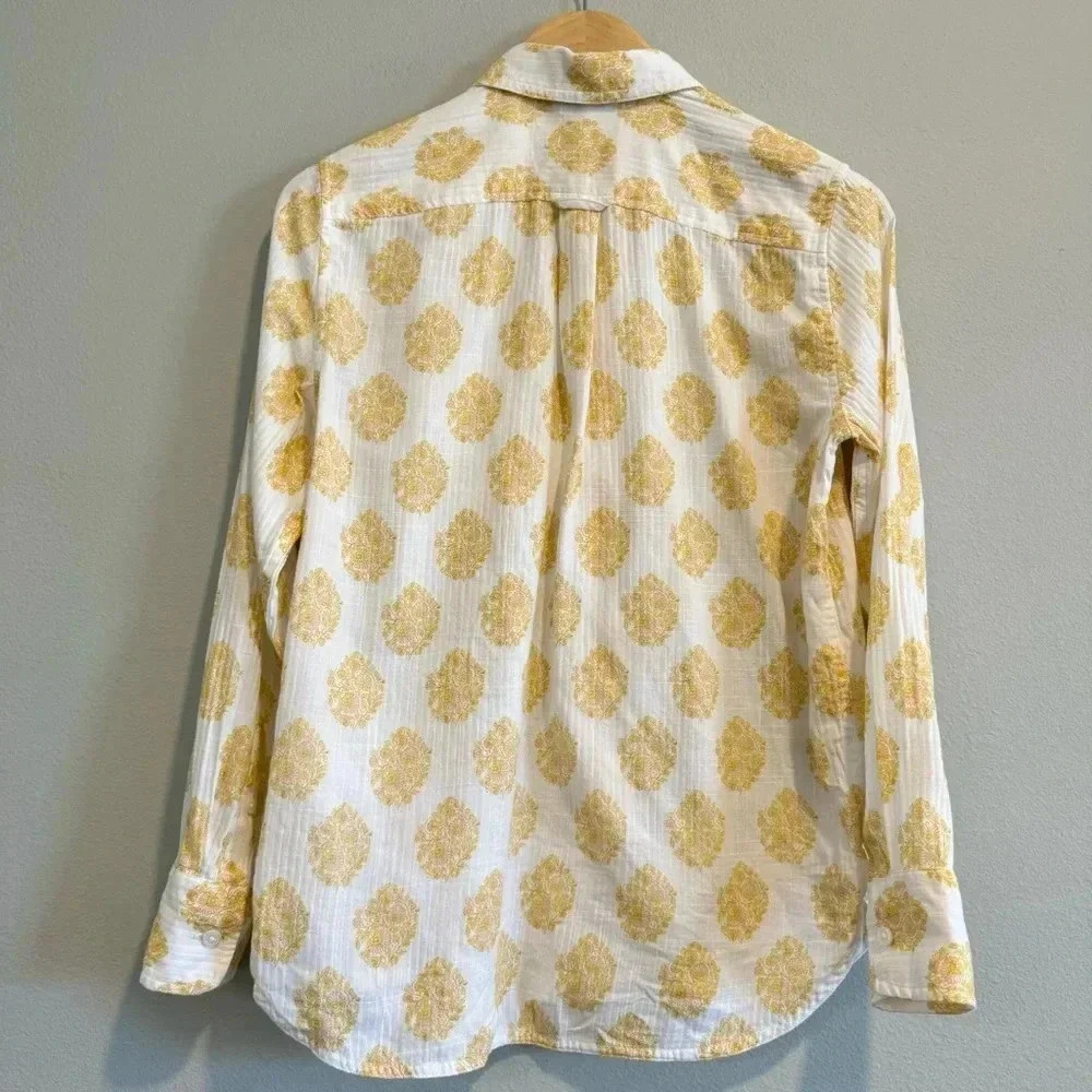 J.Crew Classic Button Up Shirt Long Sleeve Floral Classic Office Casual Career 2 - Picture 2 of 6
